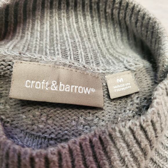 Vintage Sweater Oversized Winter Gray Long-Sleeved Slouchy Croft & Barrow - M - Picture 2 of 8